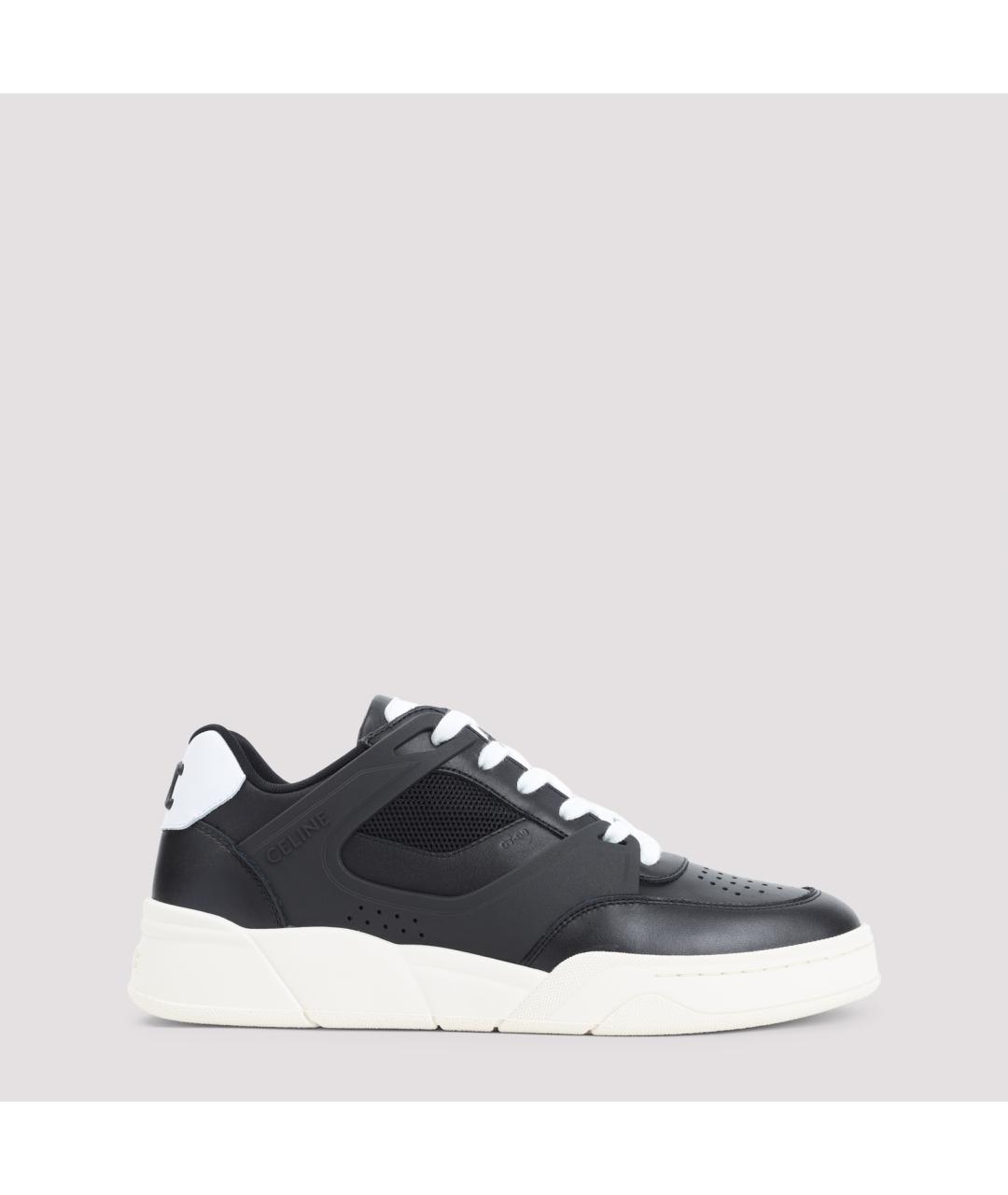 CELINE Черные кожаные низкие кроссовки / кеды, фото 2