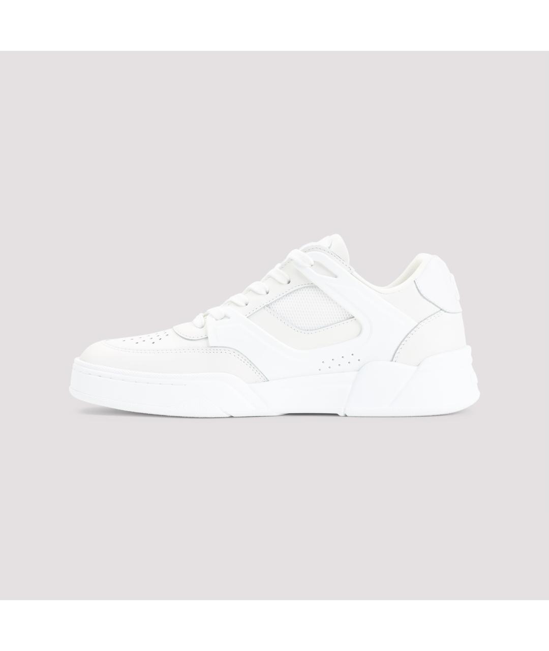 CELINE Белые кожаные низкие кроссовки / кеды, фото 4