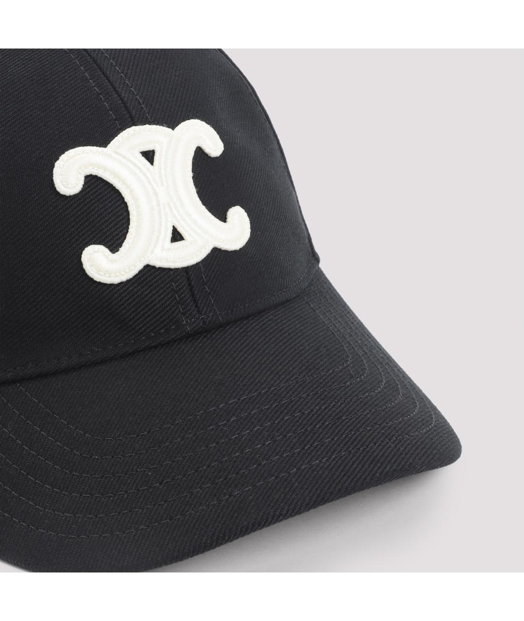 CELINE Черная хлопковая кепка/бейсболка, фото 3