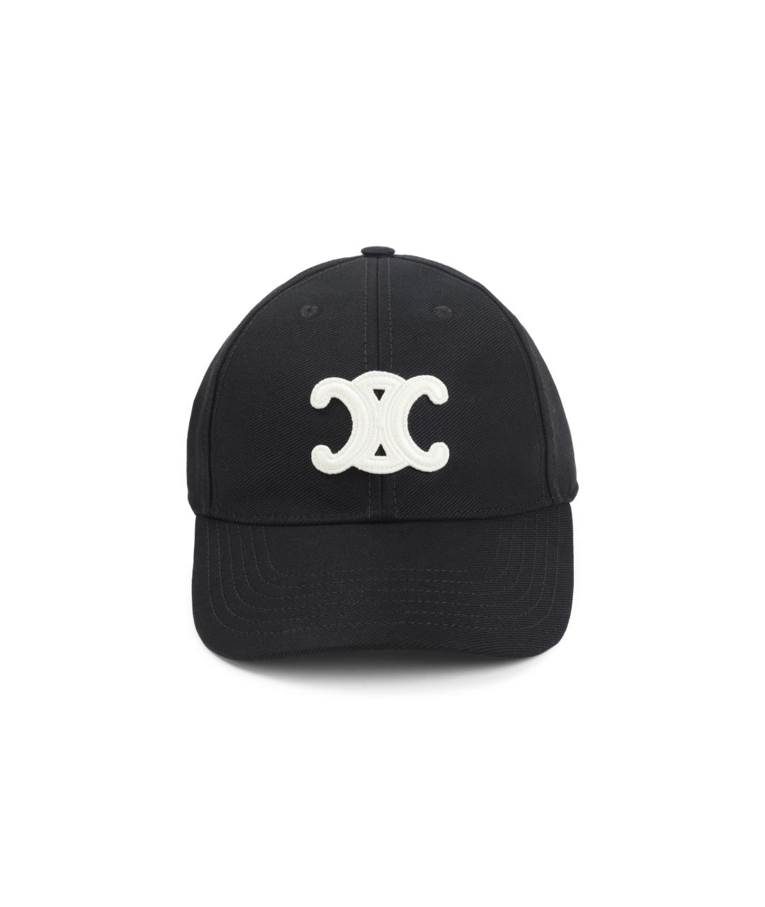 CELINE Черная хлопковая кепка/бейсболка, фото 1