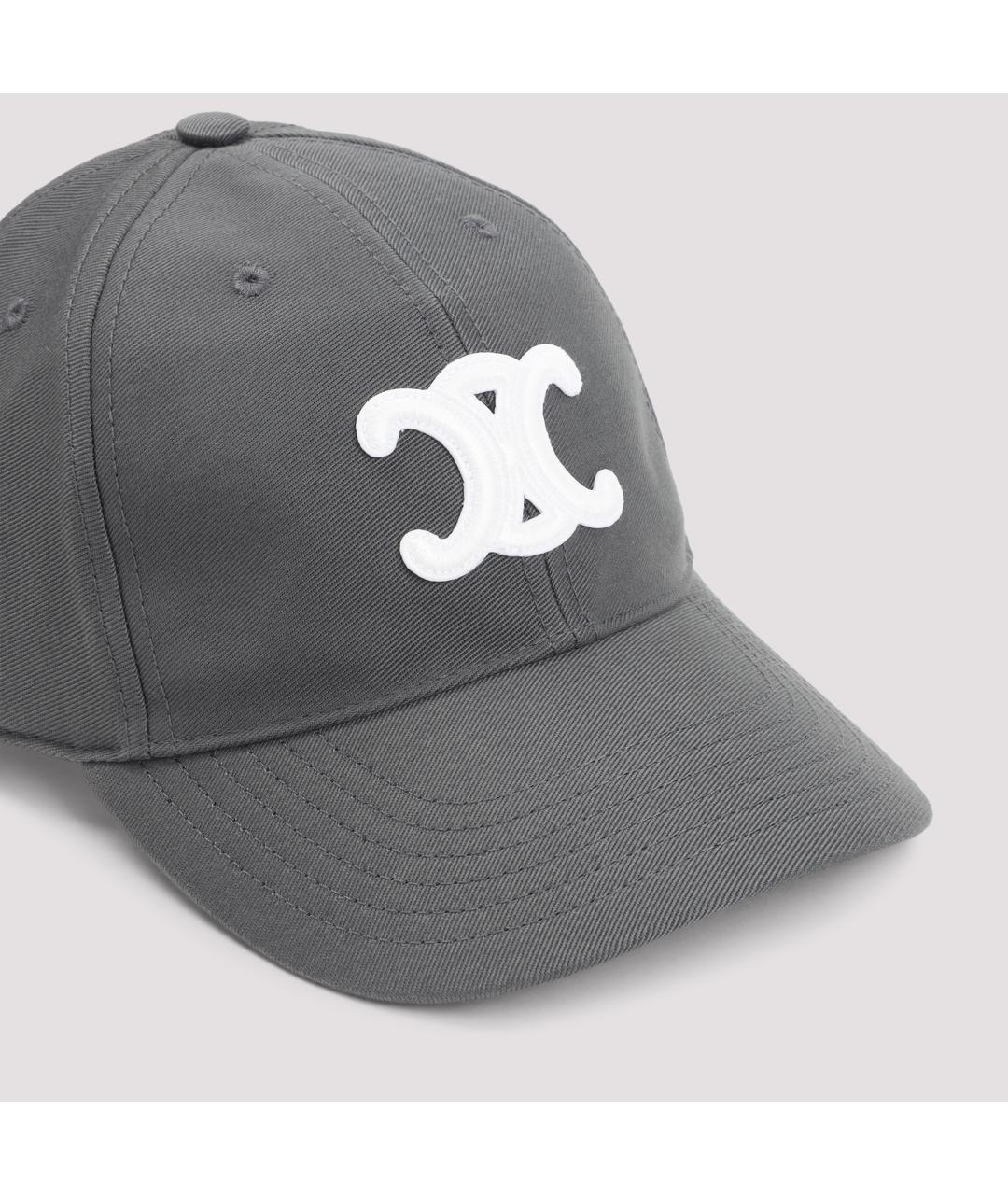 CELINE Серая хлопковая кепка/бейсболка, фото 3