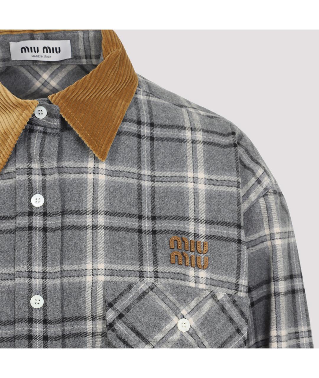 MIU MIU Мульти хлопковая рубашка, фото 3
