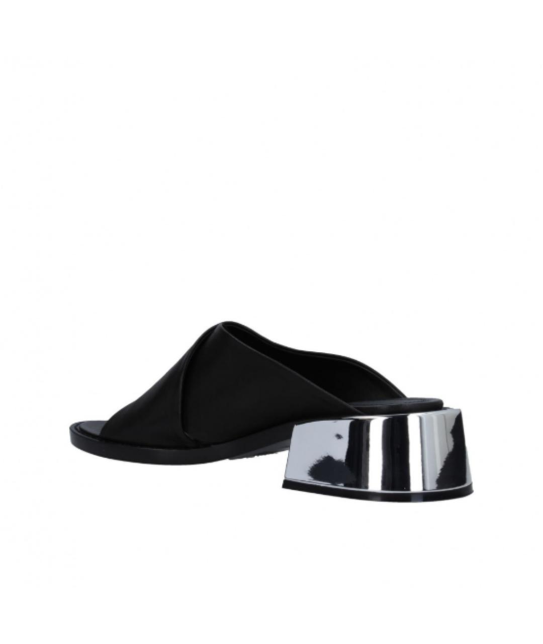 MM6 MAISON MARGIELA Черные кожаные мюли, фото 2