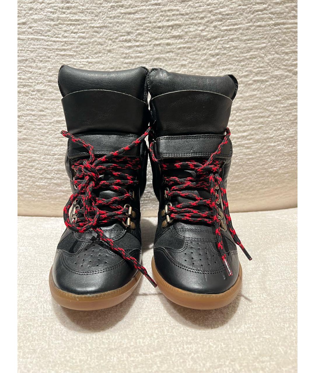 ISABEL MARANT Коричневые кожаные кроссовки, фото 3