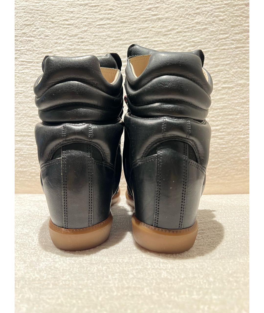 ISABEL MARANT Коричневые кожаные кроссовки, фото 4