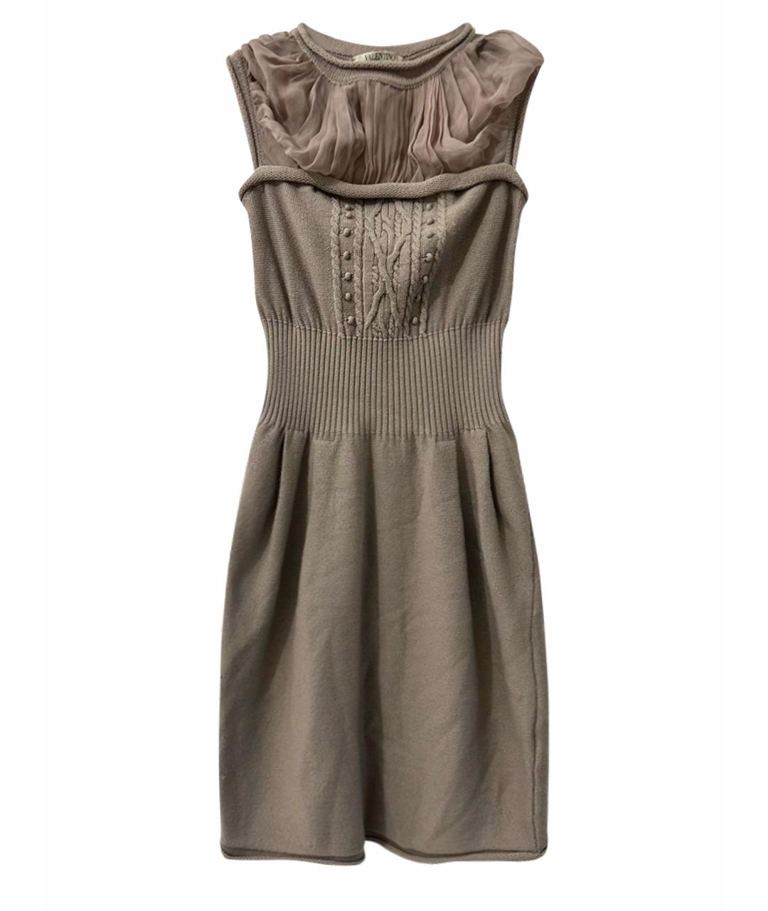 VALENTINO Фиолетовое шерстяное повседневное платье, фото 1