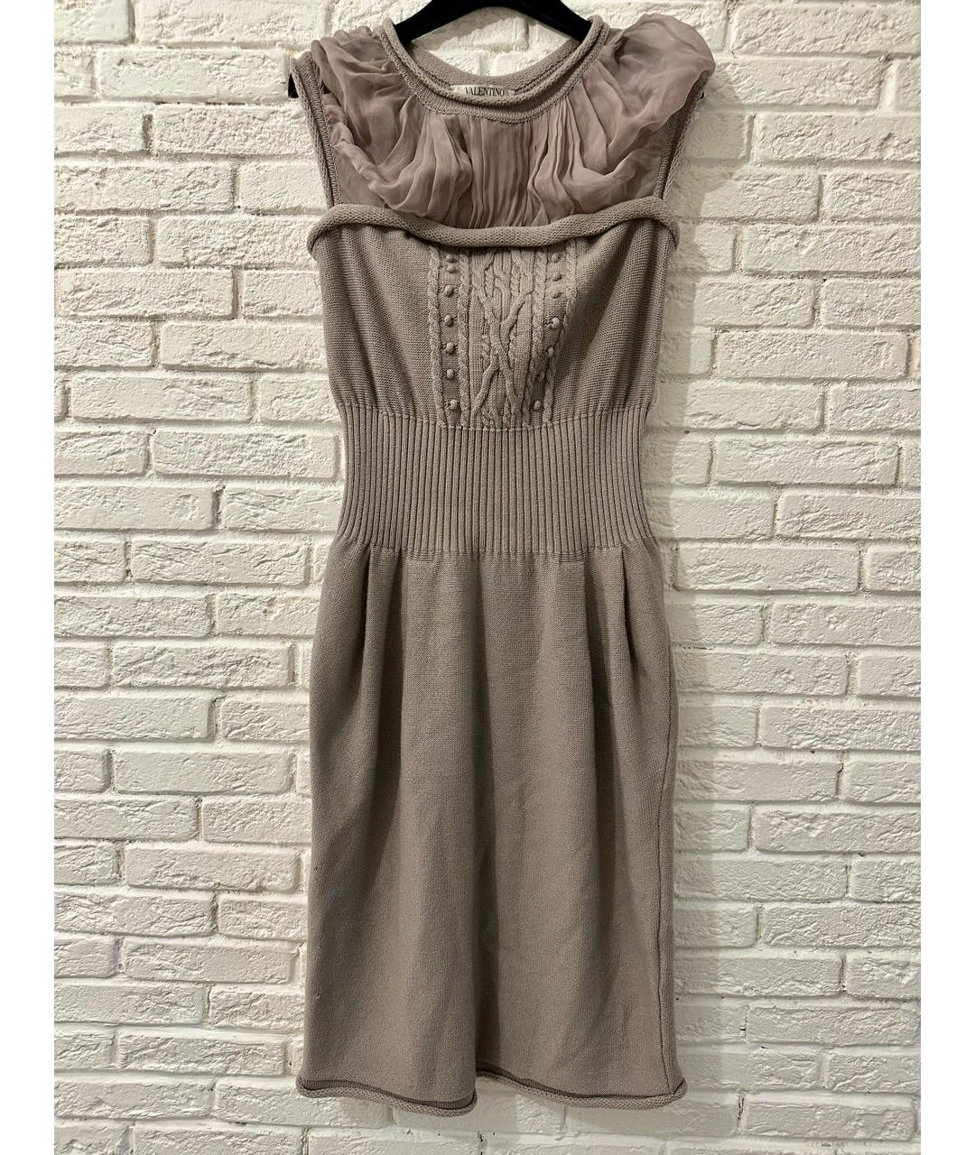 VALENTINO Фиолетовое шерстяное повседневное платье, фото 8