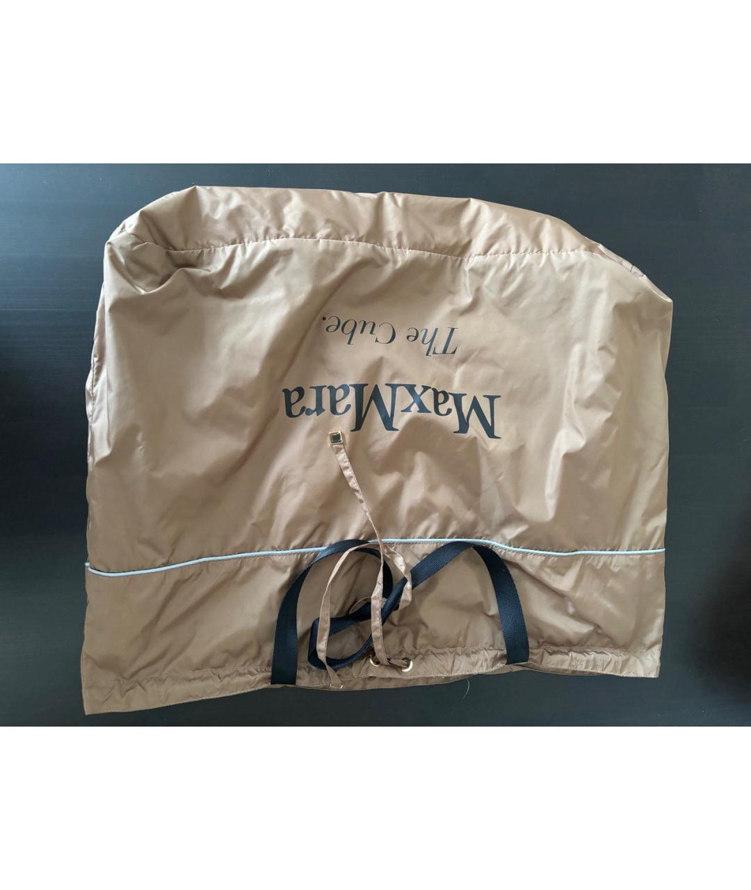 MAX MARA THE CUBE Черное полиэстеровое пальто, фото 6