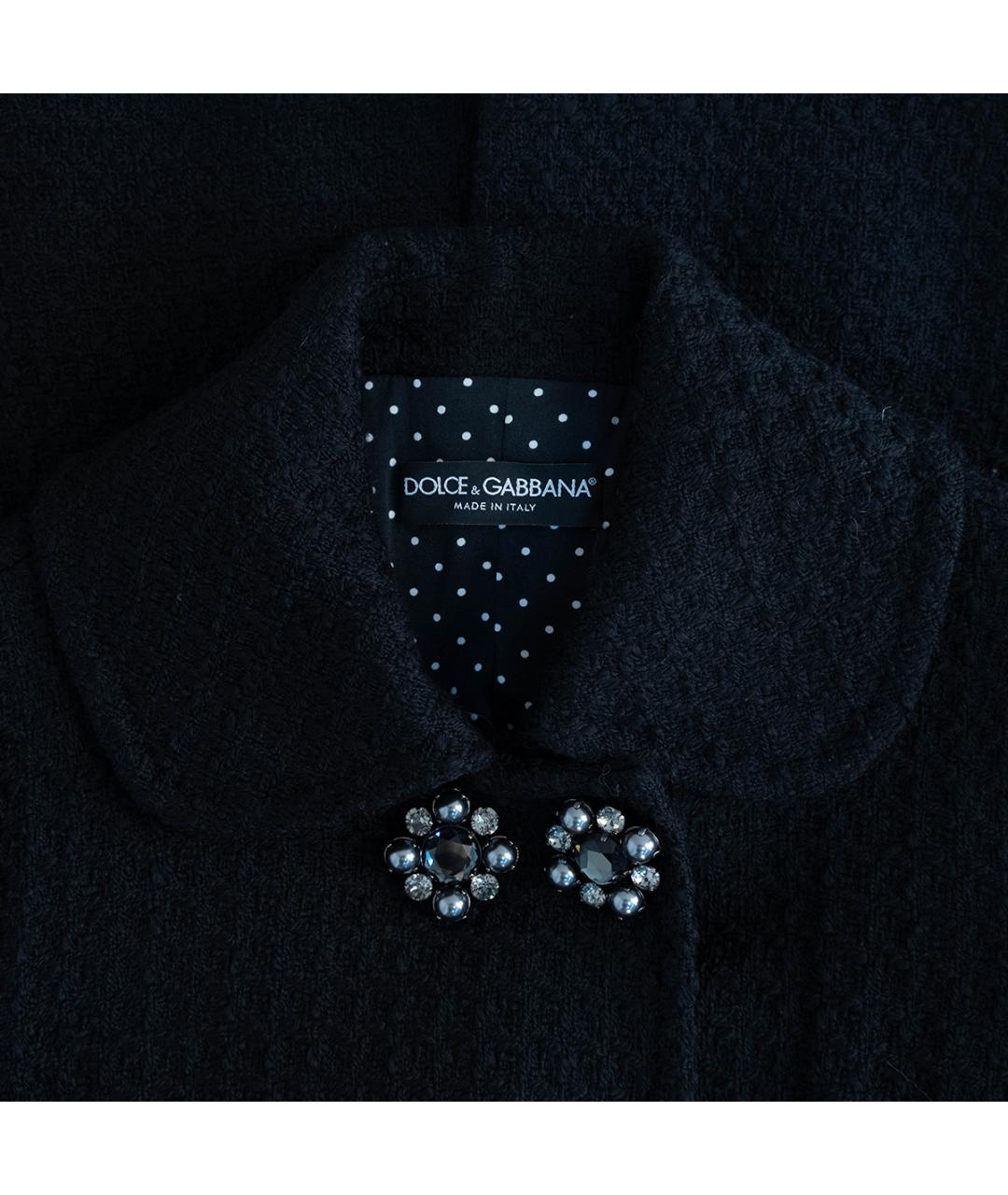 DOLCE&GABBANA Черное пальто, фото 3