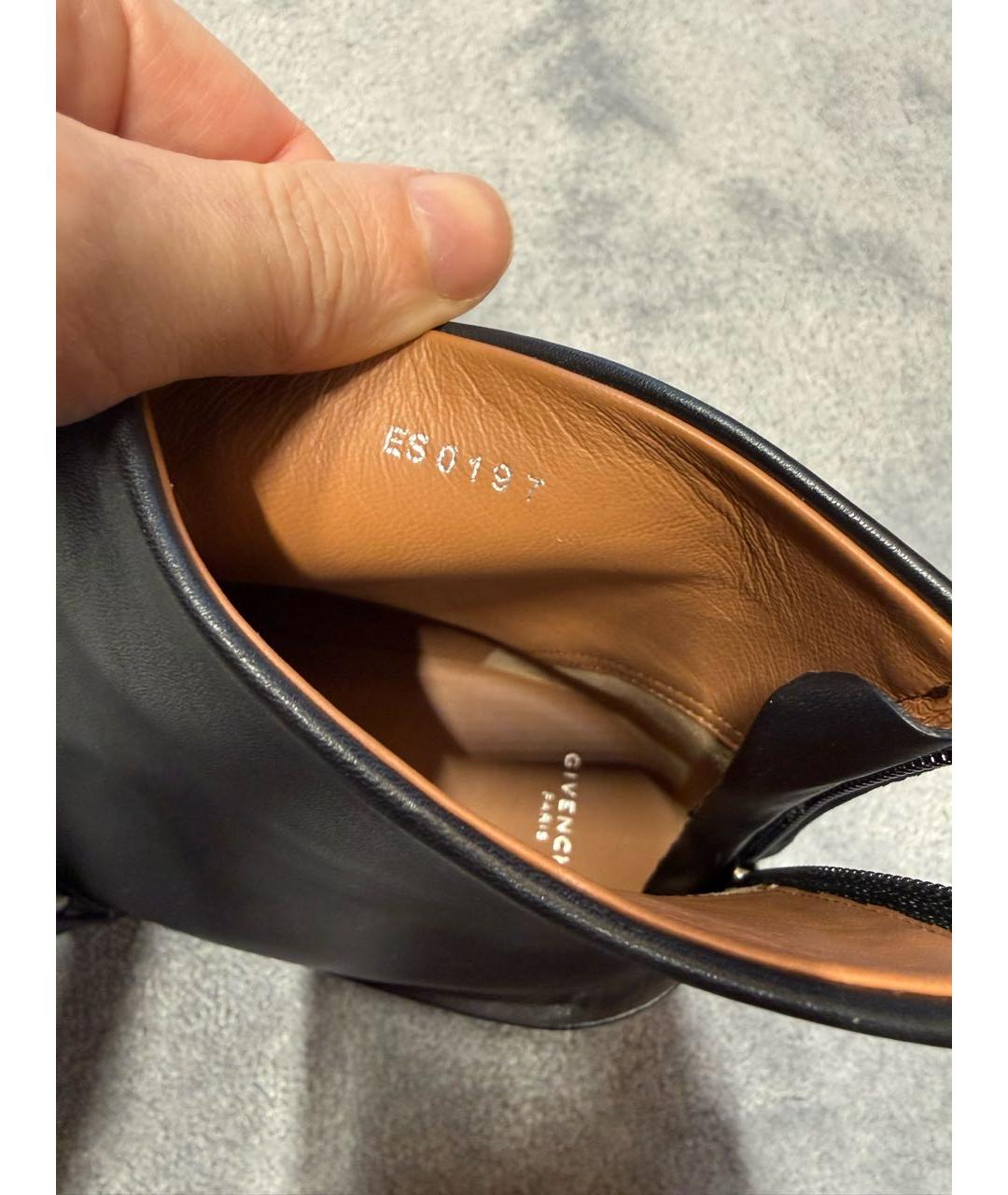 GIVENCHY Черные кожаные полусапоги, фото 8