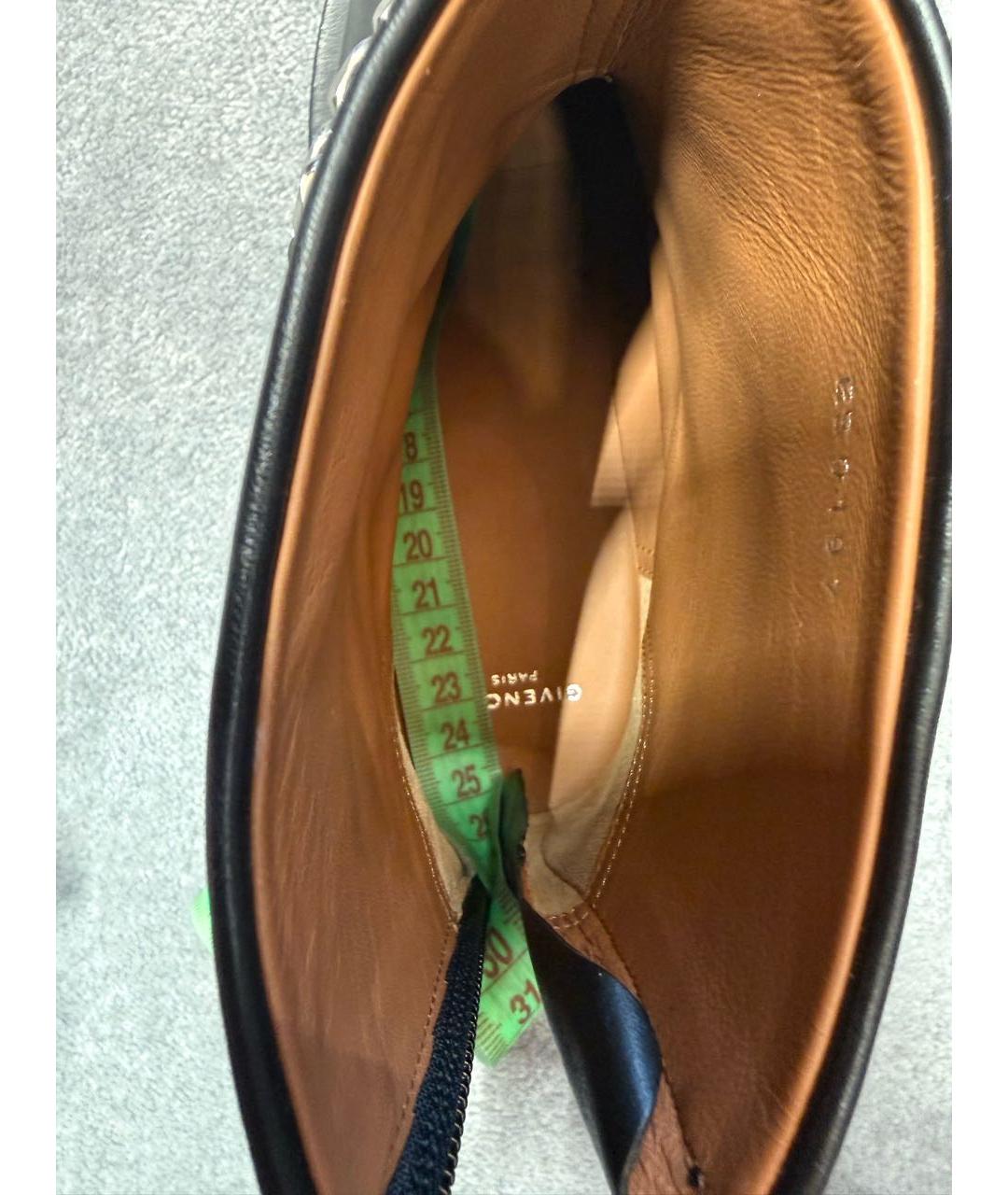 GIVENCHY Черные кожаные полусапоги, фото 6