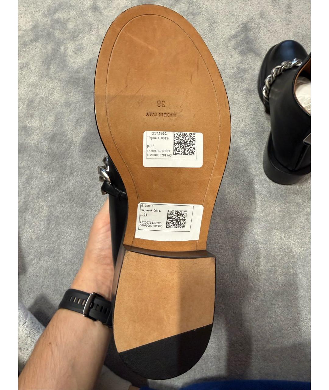 GIVENCHY Черные кожаные полусапоги, фото 7