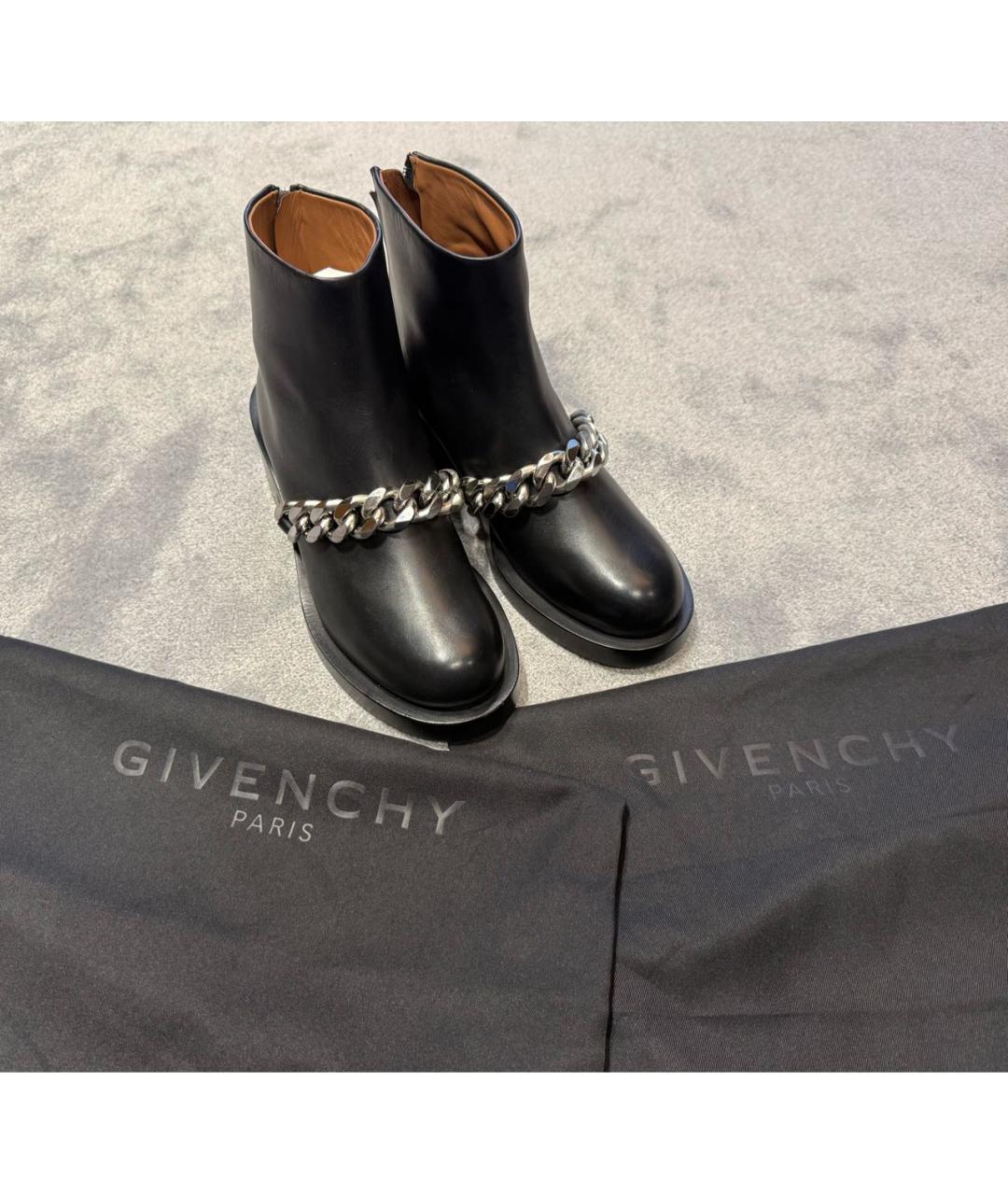 GIVENCHY Черные кожаные полусапоги, фото 5