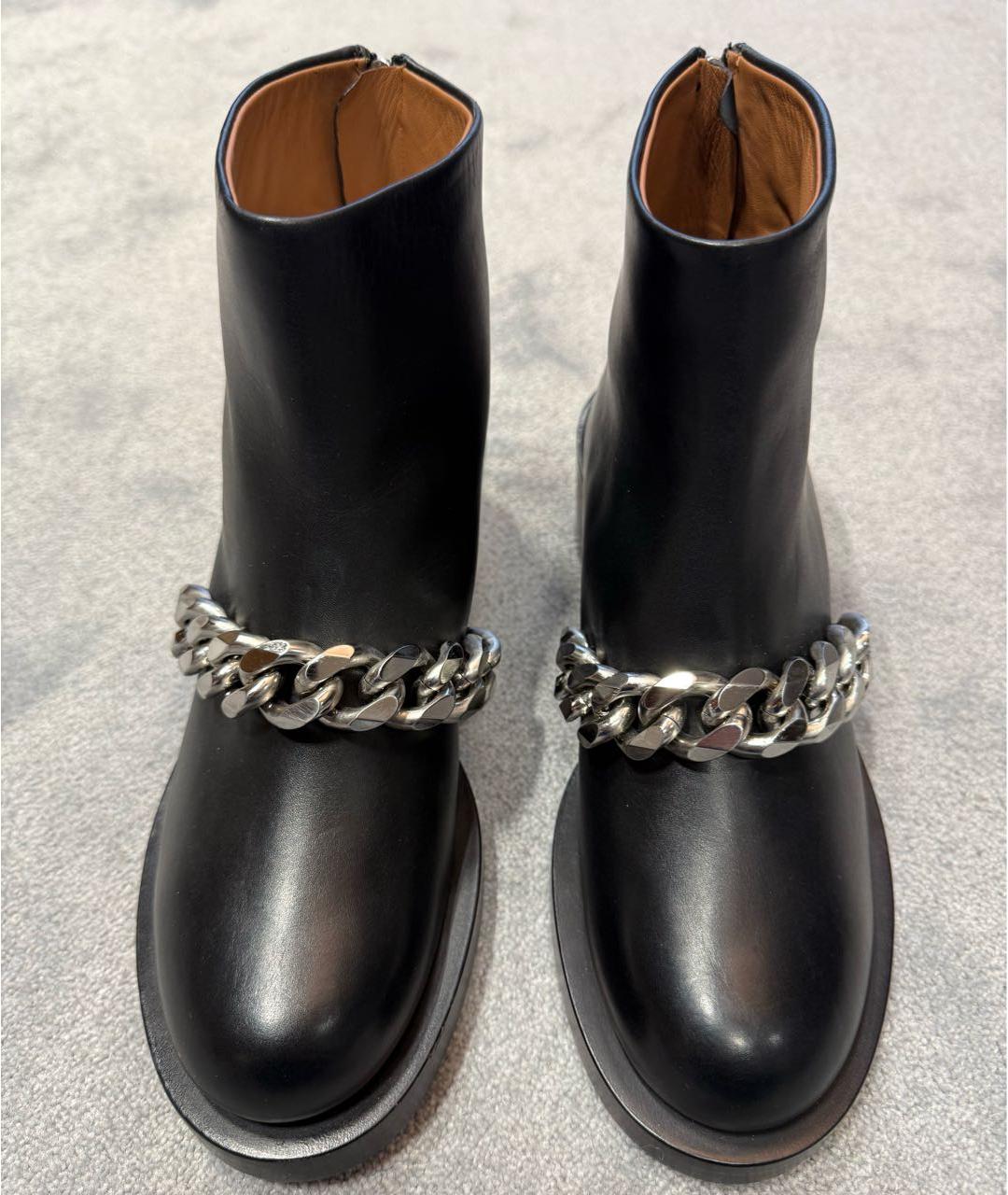 GIVENCHY Черные кожаные полусапоги, фото 2