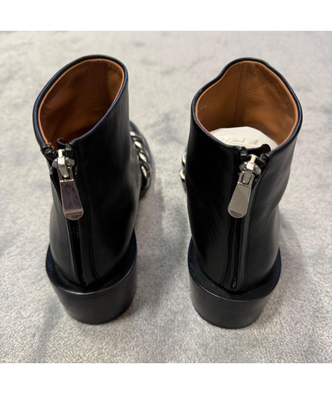 GIVENCHY Черные кожаные полусапоги, фото 4