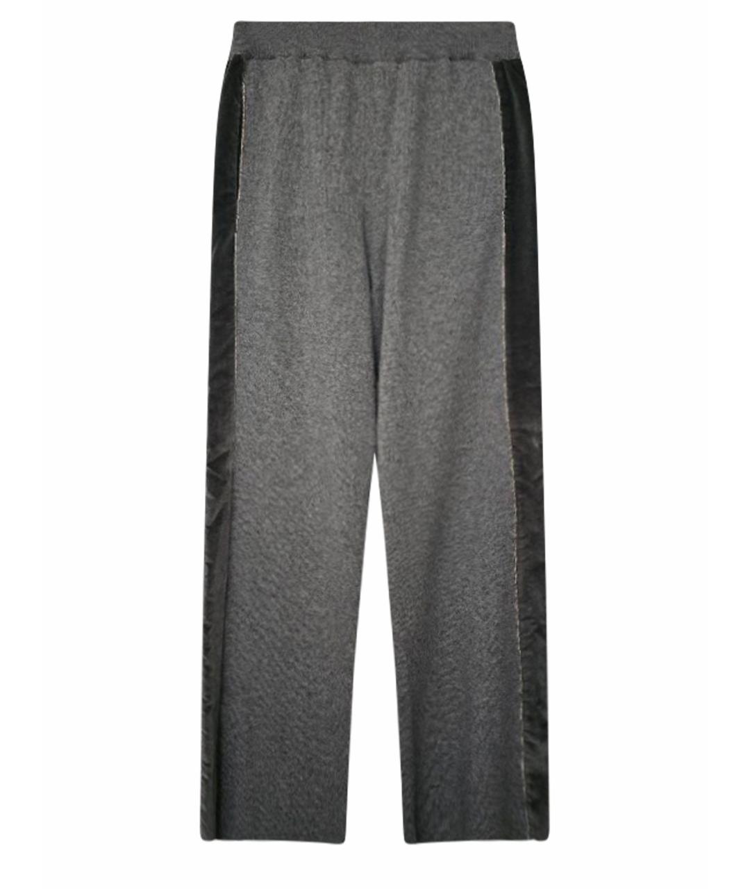 FABIANA FILIPPI Серые шерстяные брюки широкие, фото 1