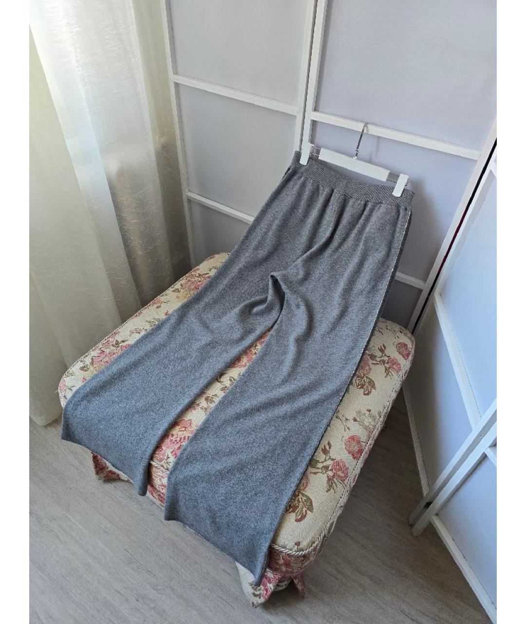 FABIANA FILIPPI Серые шерстяные брюки широкие, фото 2