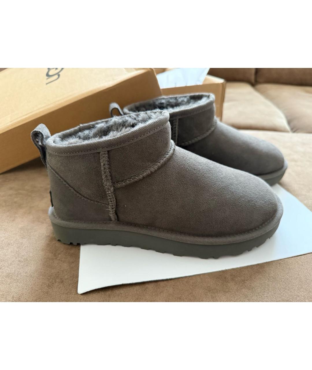 UGG AUSTRALIA Серые замшевые ботинки, фото 9
