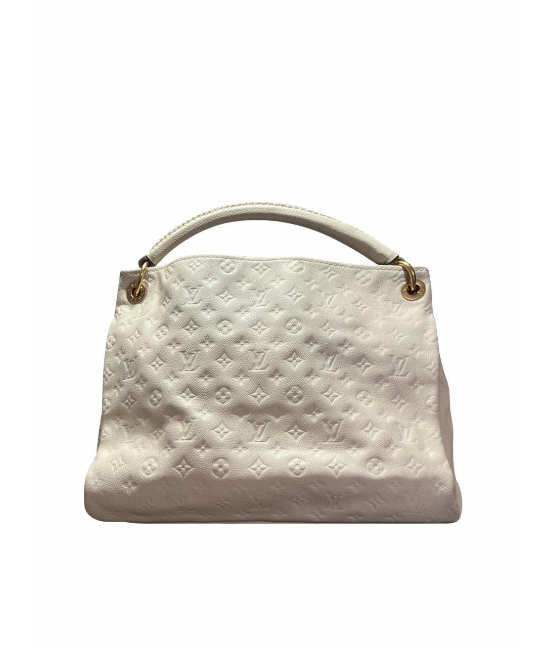 LOUIS VUITTON Белая кожаная сумка с короткими ручками, фото 1