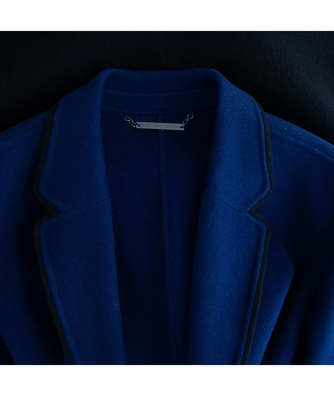 DIANE VON FURSTENBERG Фиолетовое шерстяное пальто, фото 3