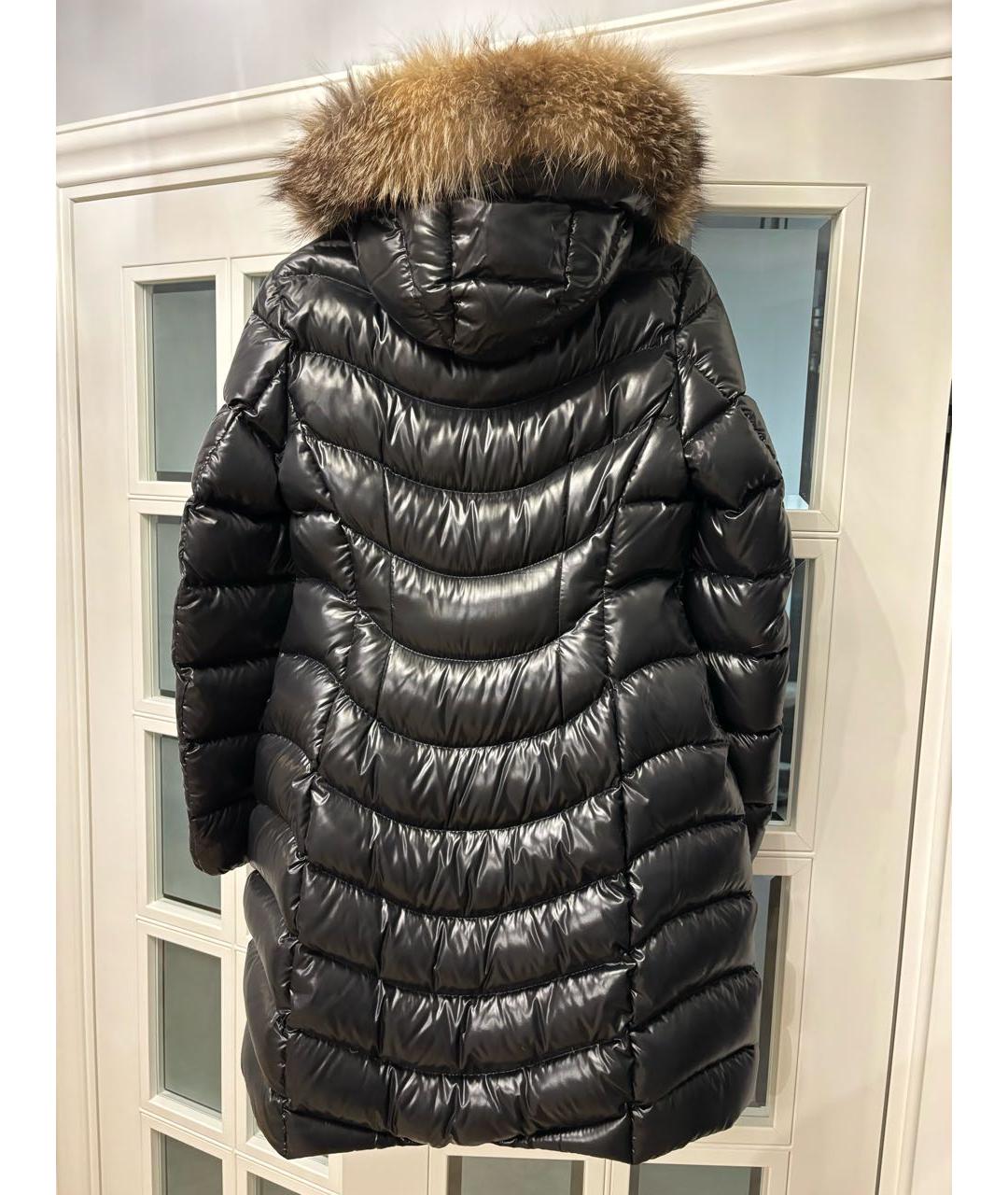 MONCLER Черный полиэстеровый пуховик, фото 3