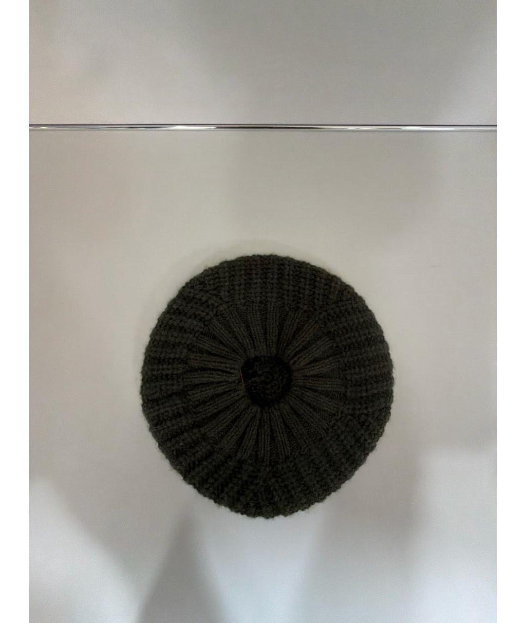 LORO PIANA Хаки кашемировая шапка, фото 2
