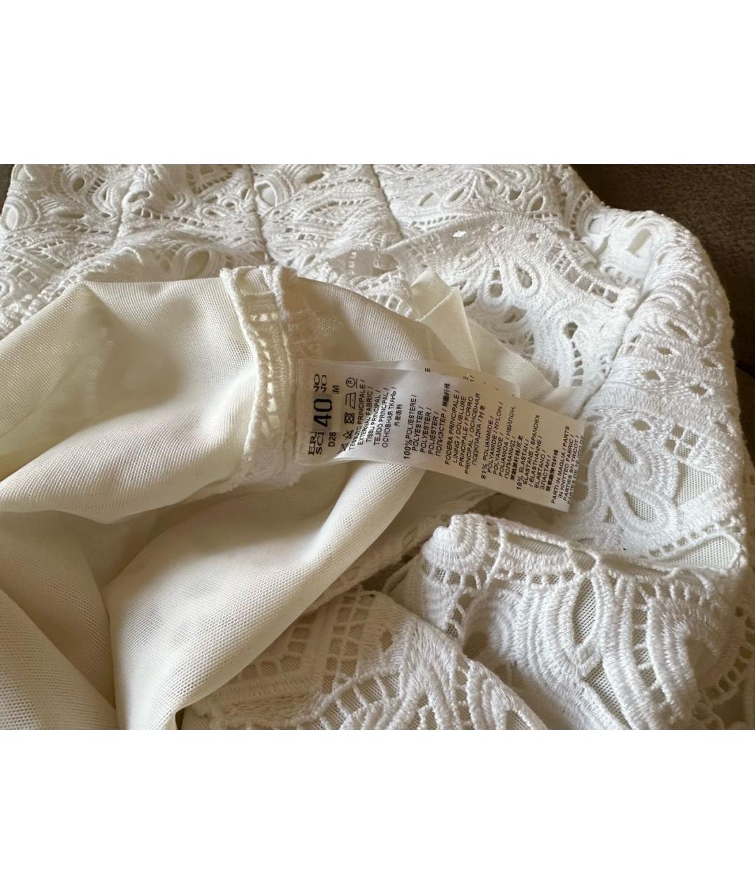 ERMANNO SCERVINO Белое хлопковое вечернее платье, фото 3