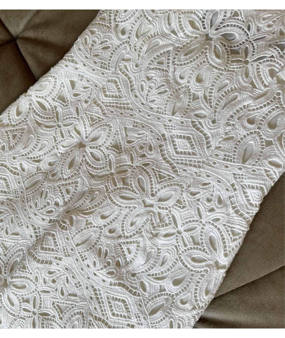 ERMANNO SCERVINO Белое хлопковое вечернее платье, фото 5