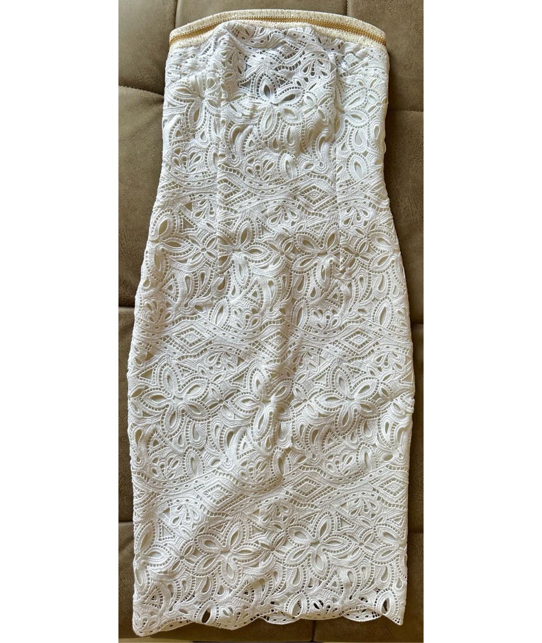 ERMANNO SCERVINO Белое хлопковое вечернее платье, фото 7