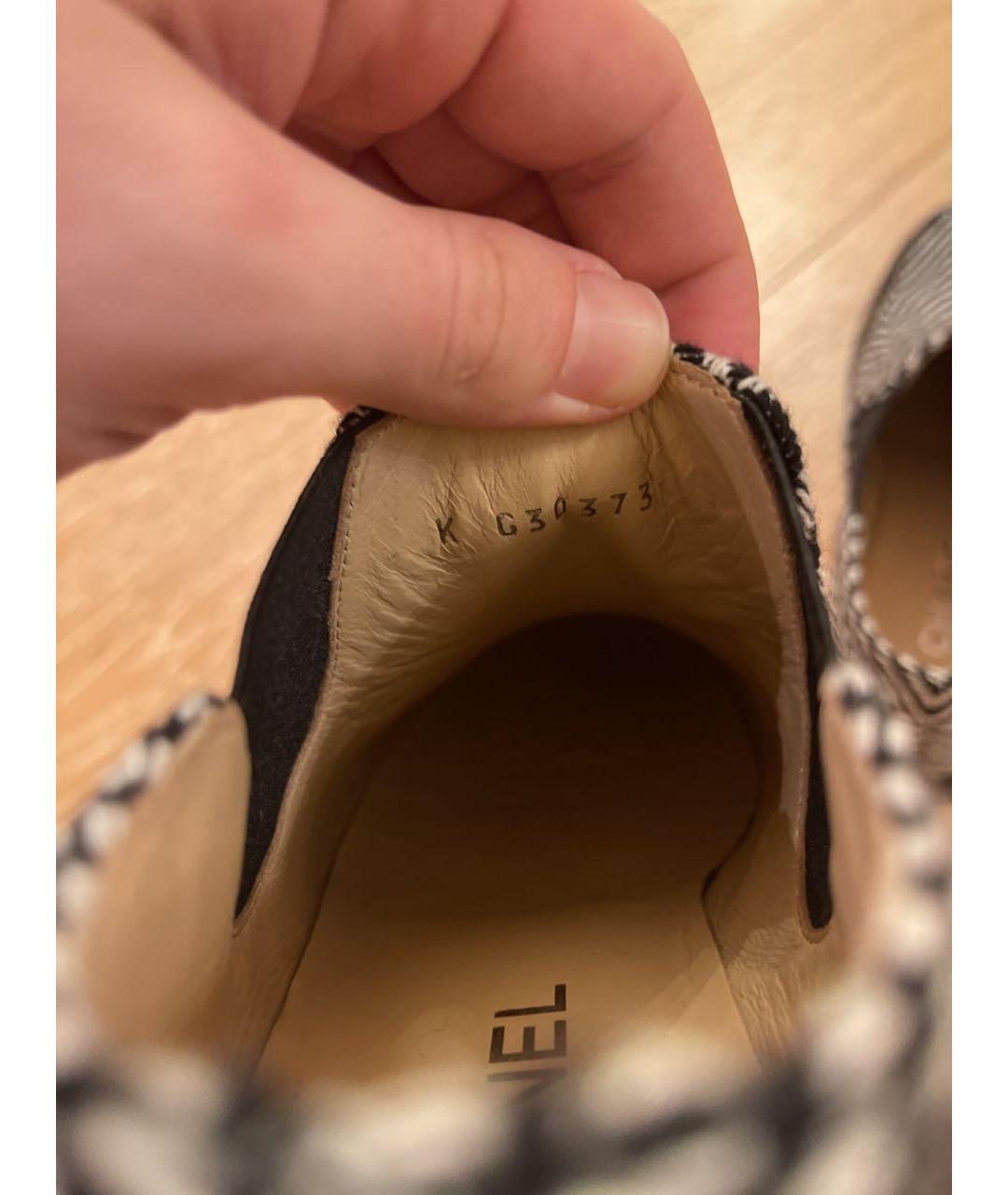 CHANEL Серые текстильные ботинки, фото 7