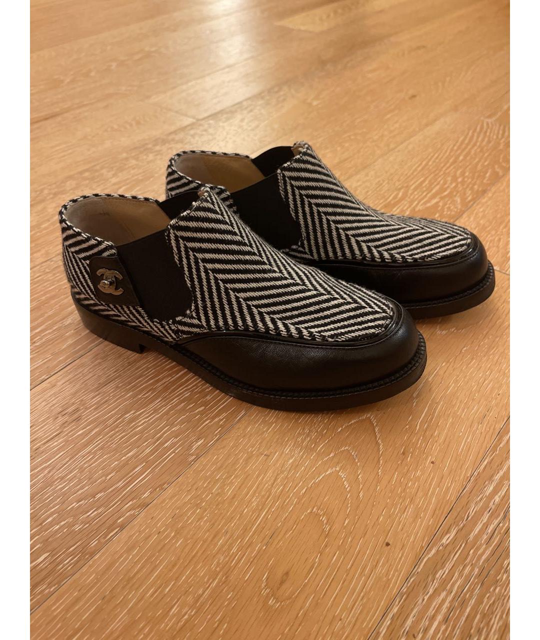 CHANEL Серые текстильные ботинки, фото 8