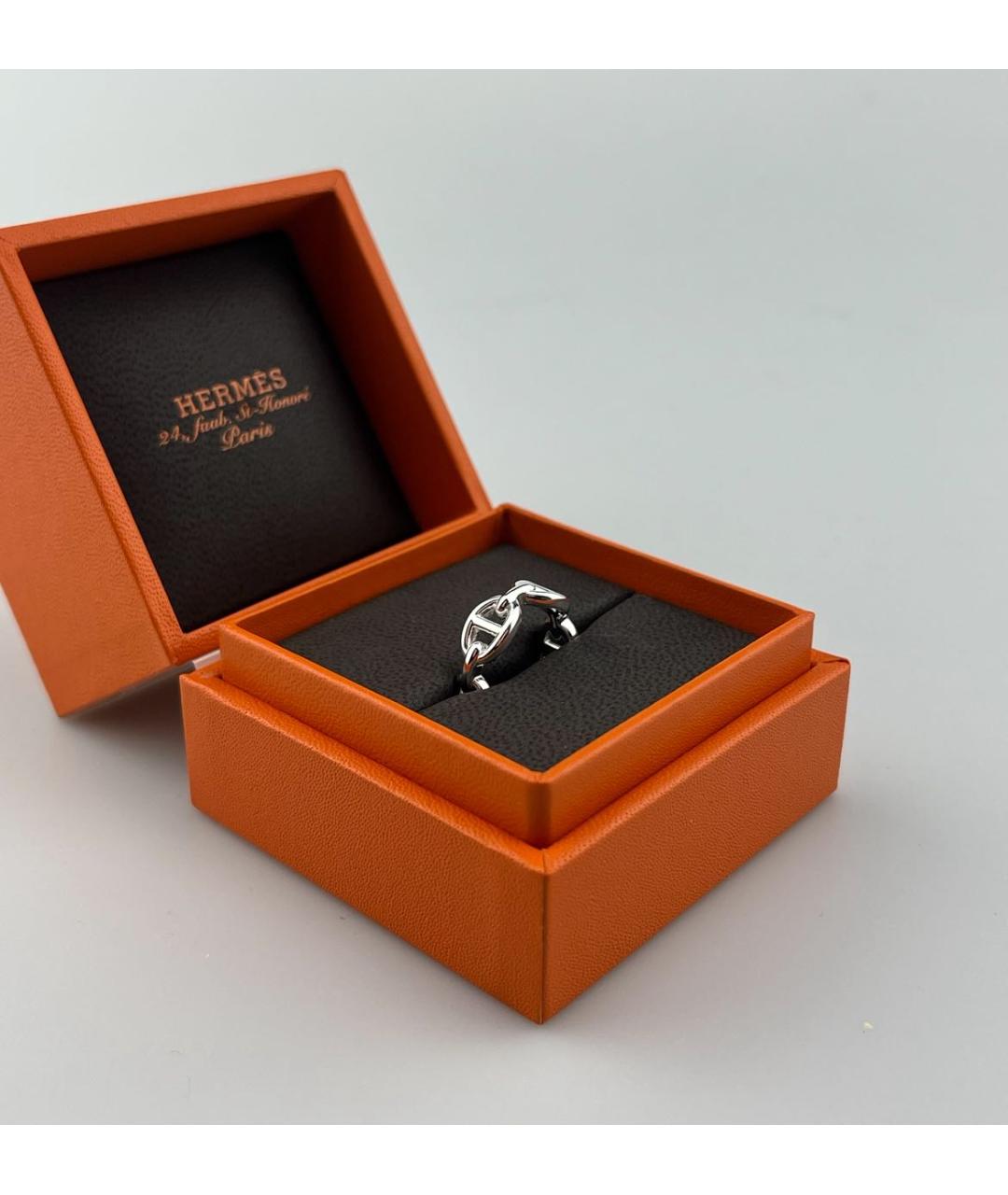 HERMES Серебряное серебряное кольцо, фото 3