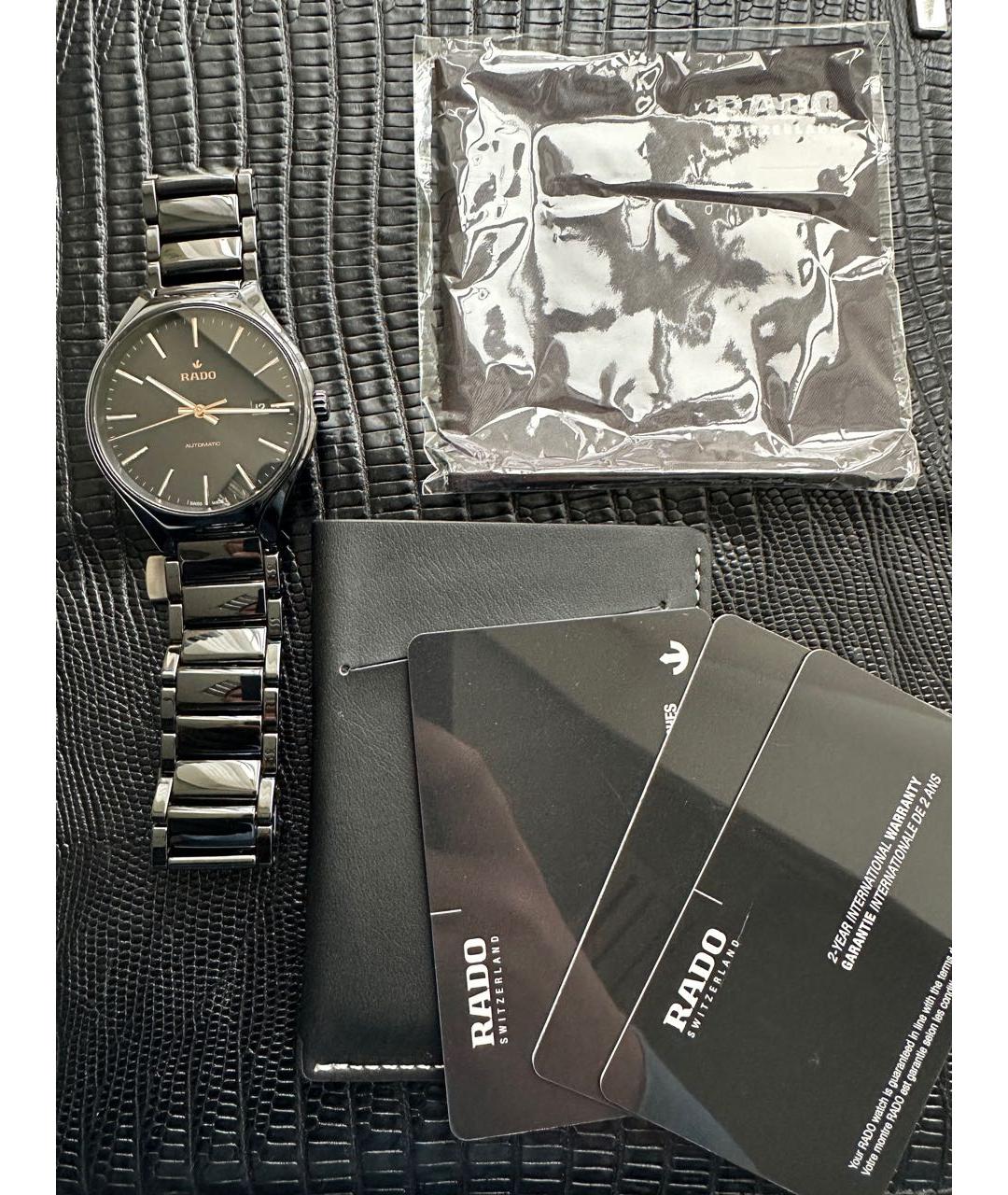 RADO Черные керамические часы, фото 4