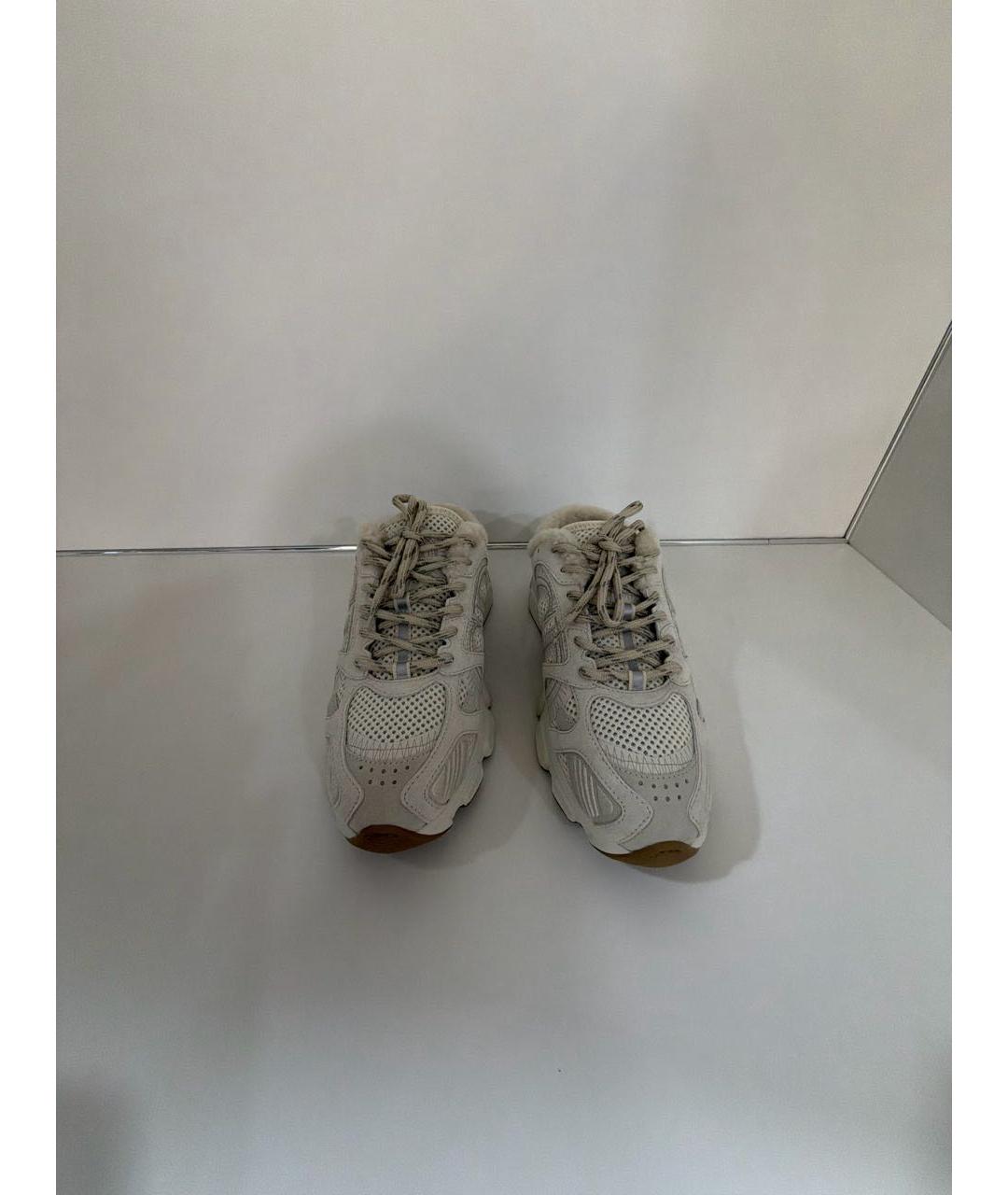 CHRISTIAN DIOR Серые кожаные кроссовки, фото 2