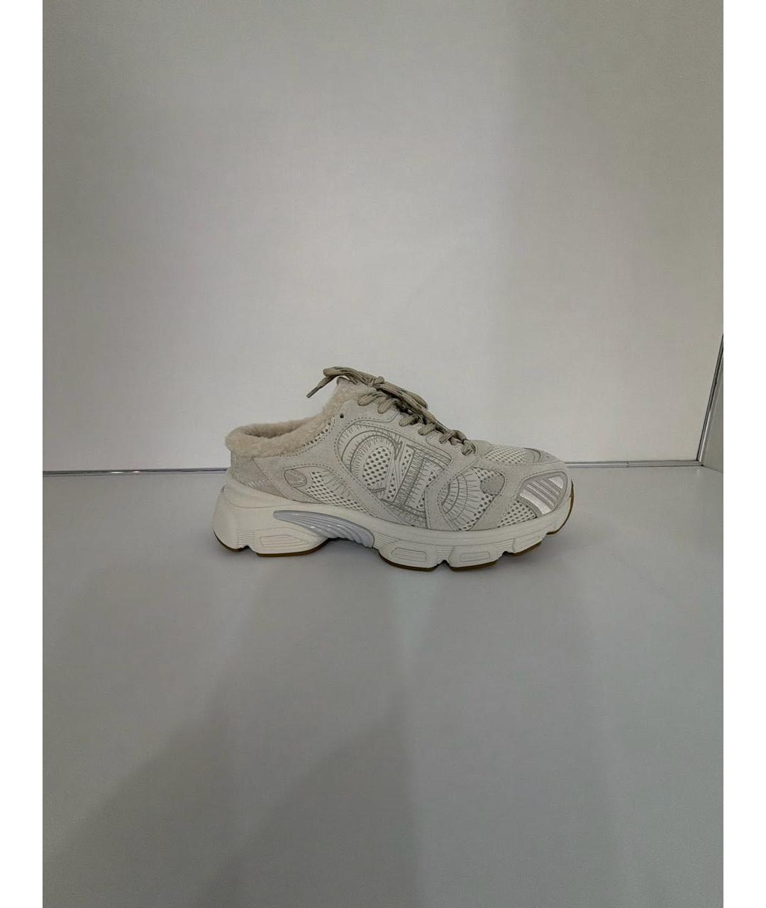CHRISTIAN DIOR Серые кожаные кроссовки, фото 8