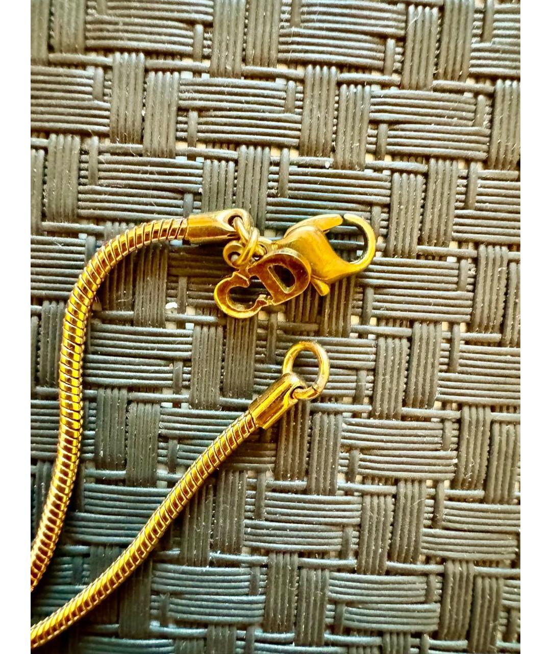 CHRISTIAN DIOR Золотая латунная подвеска, фото 4