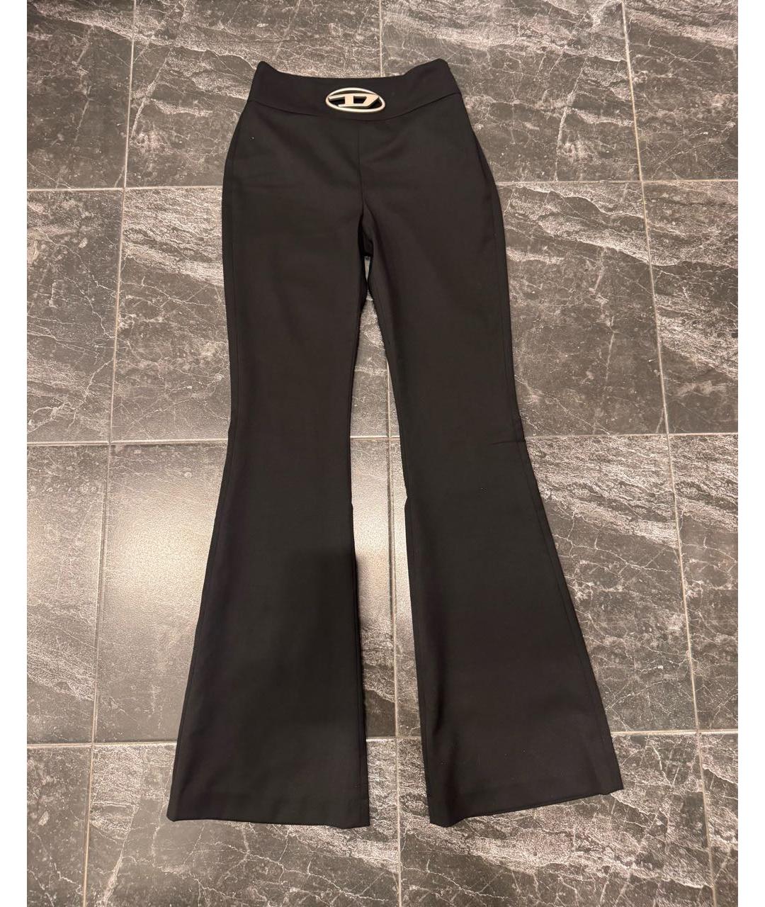 DIESEL Черные шерстяные брюки узкие, фото 5