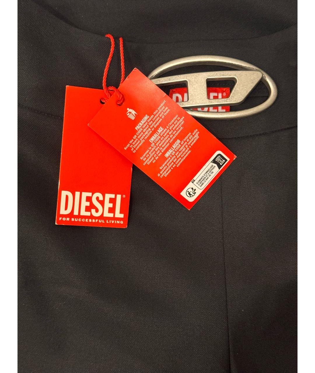 DIESEL Черные шерстяные брюки узкие, фото 3