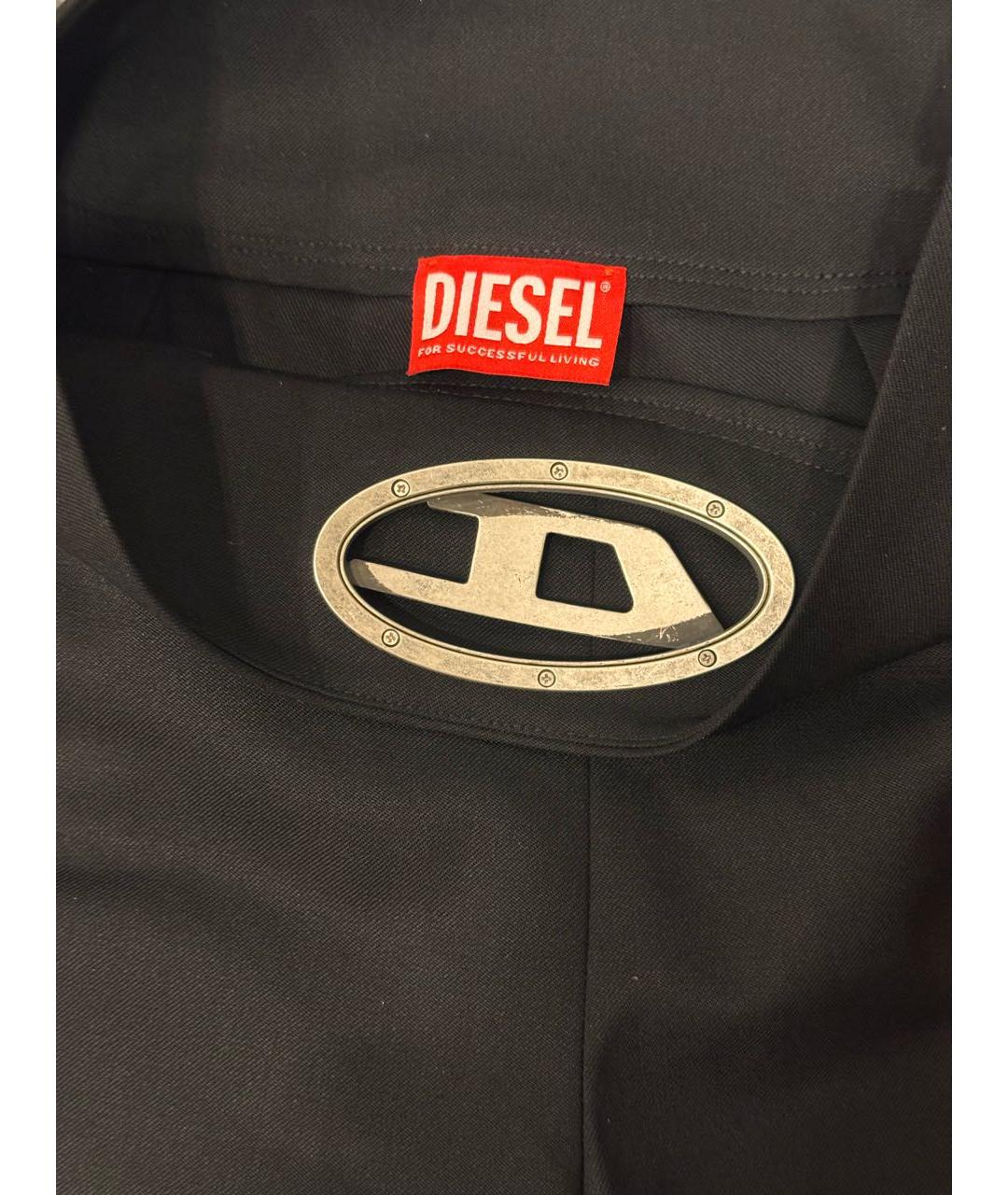 DIESEL Черные шерстяные брюки узкие, фото 4