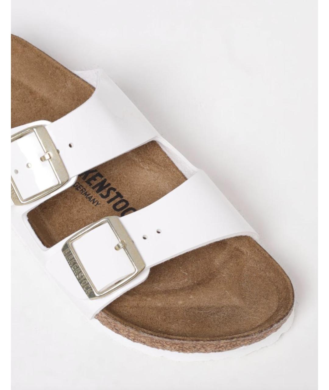 BIRKENSTOCK Белые кожаные сандалии, фото 4