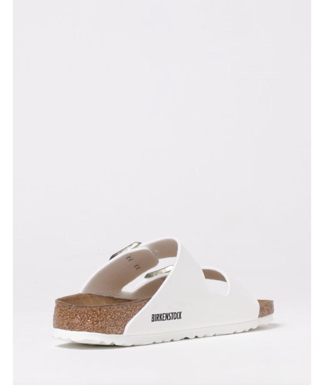 BIRKENSTOCK Белые кожаные сандалии, фото 3