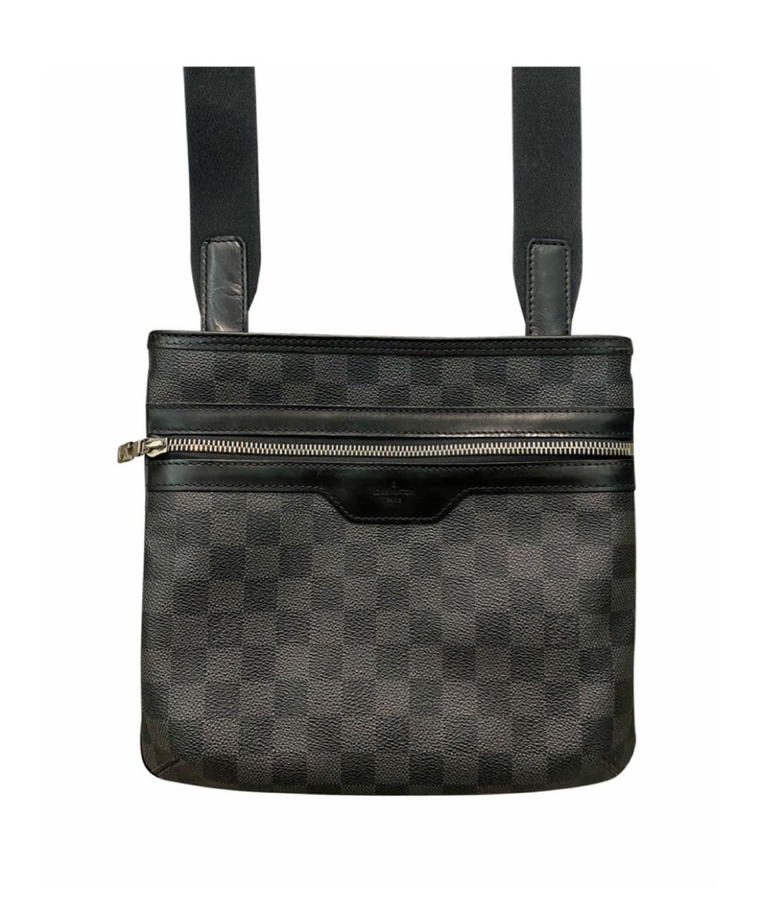 LOUIS VUITTON Антрацитовая сумка на плечо, фото 1