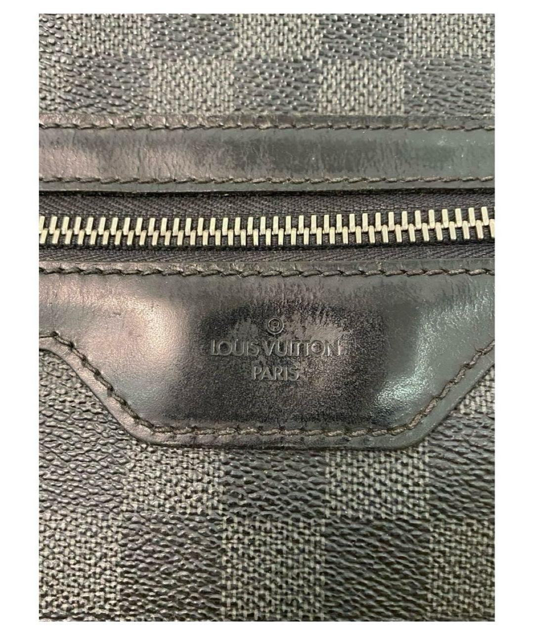 LOUIS VUITTON Антрацитовая сумка на плечо, фото 3