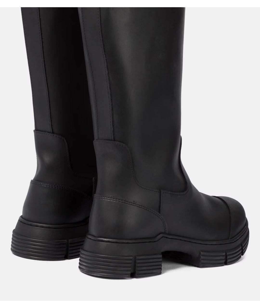 GANNI Черные резиновые ботинки, фото 4