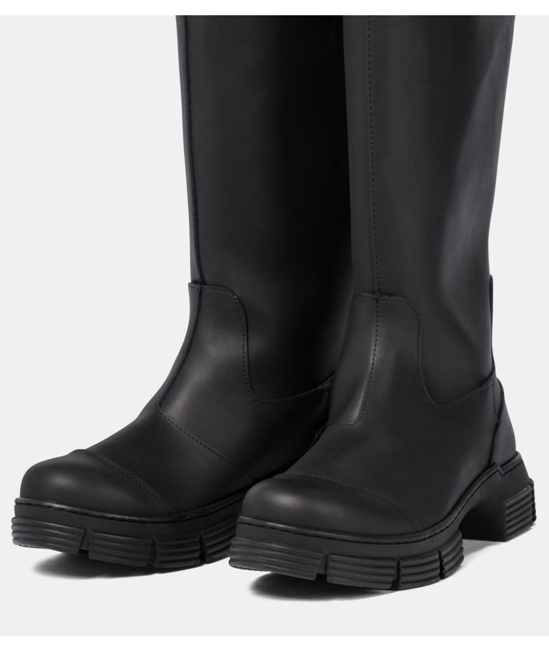 GANNI Черные резиновые ботинки, фото 3
