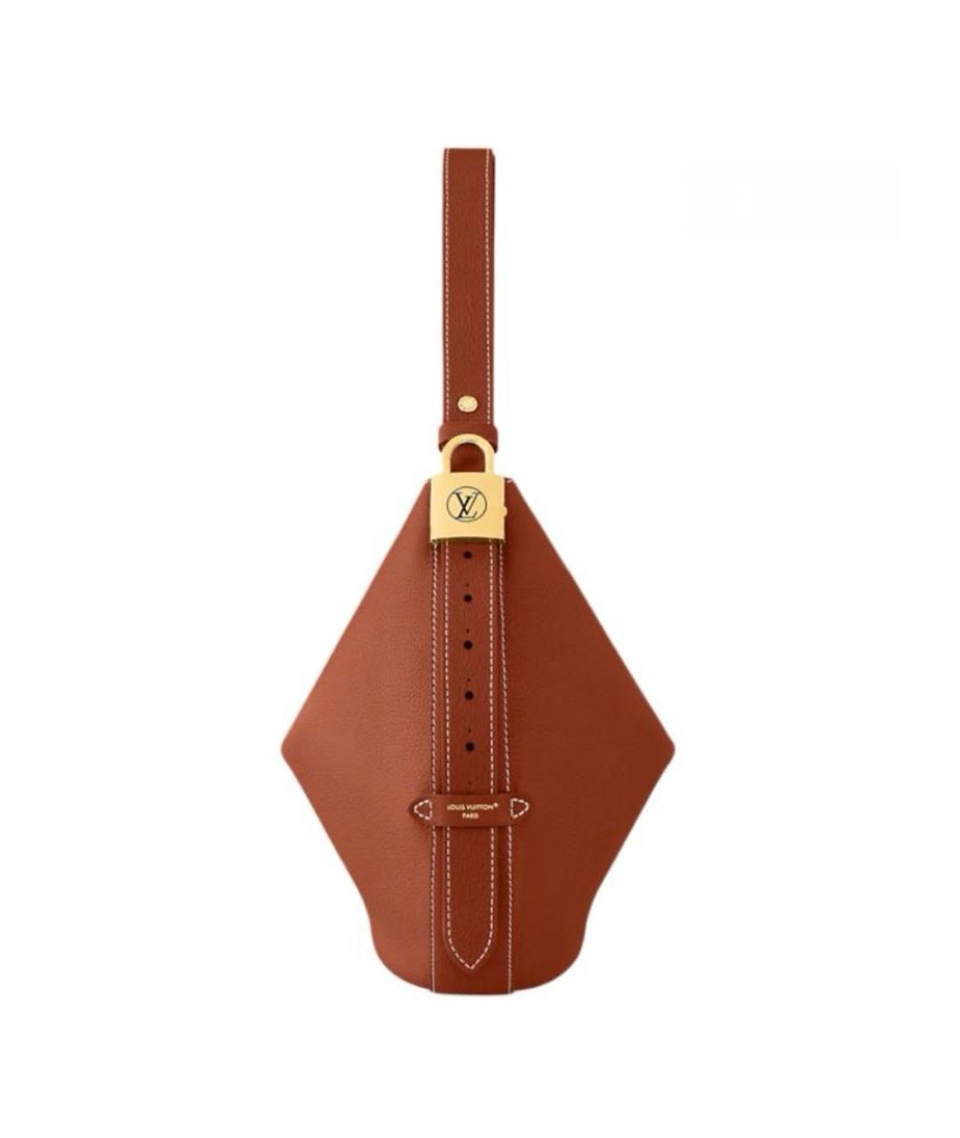 LOUIS VUITTON Оранжевая кожаная сумка через плечо, фото 5