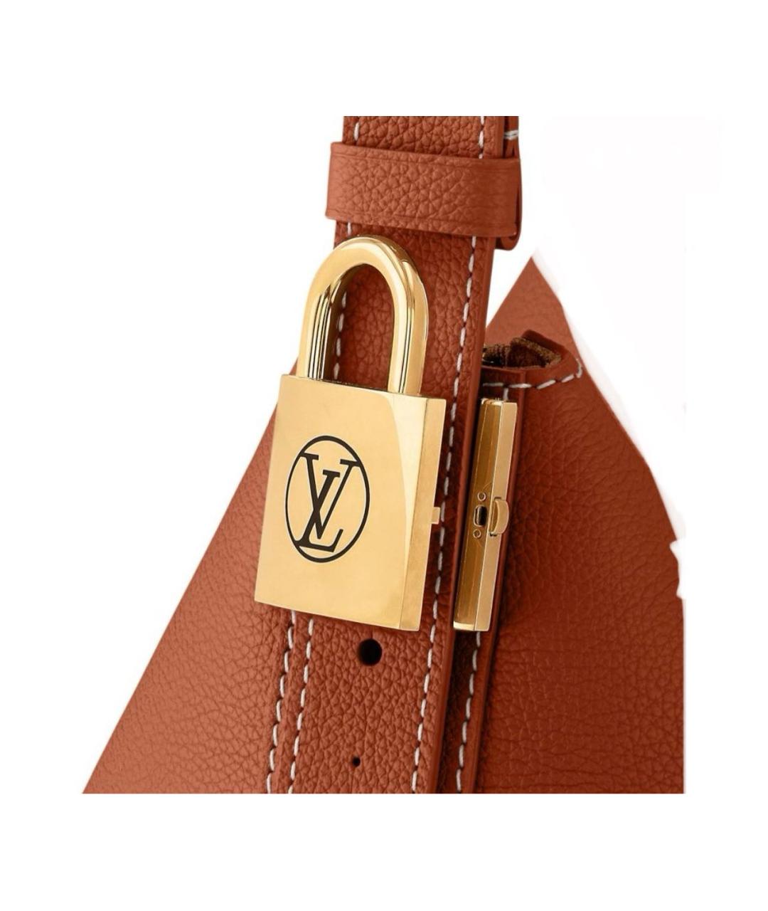 LOUIS VUITTON Оранжевая кожаная сумка через плечо, фото 4