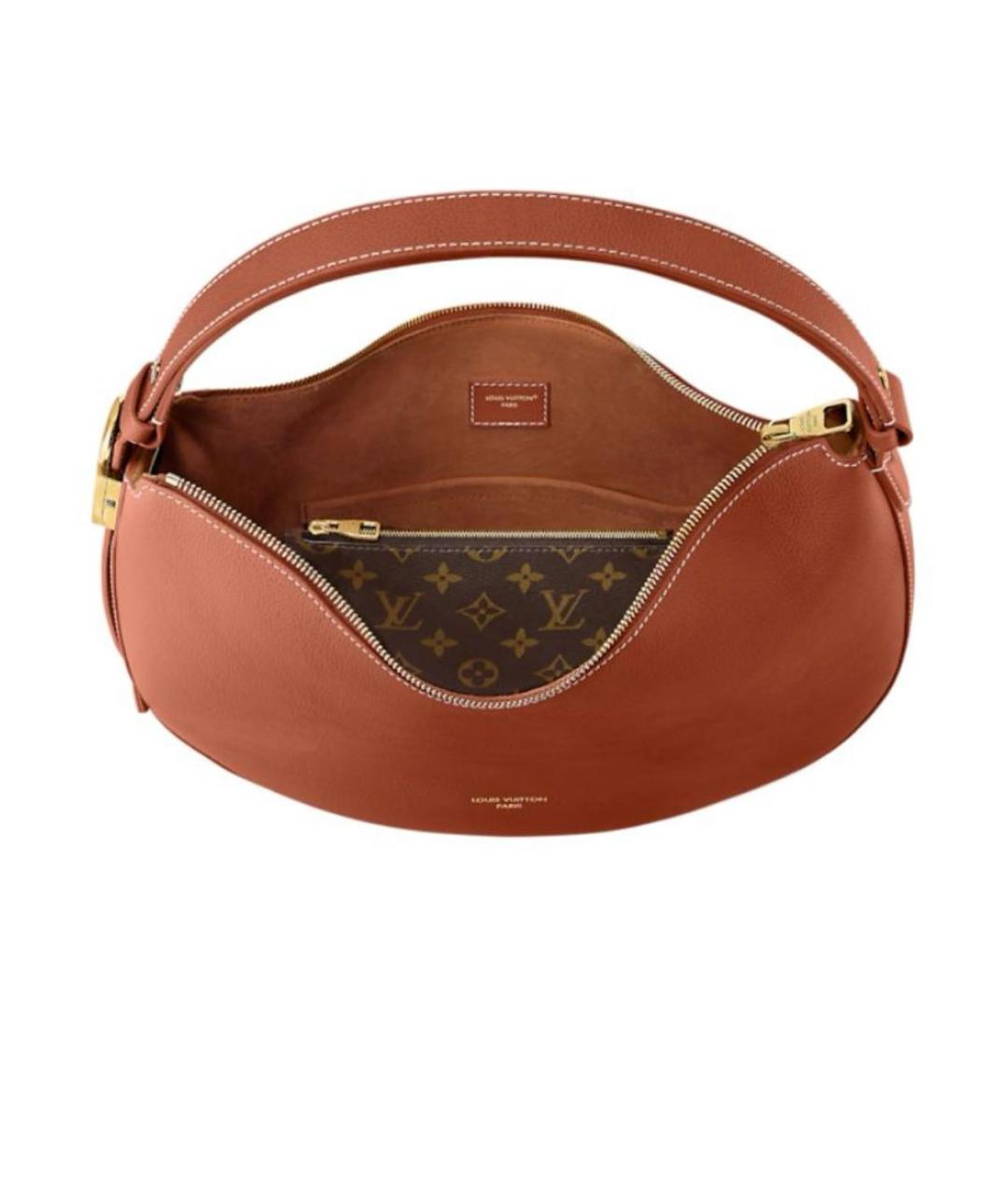 LOUIS VUITTON Оранжевая кожаная сумка через плечо, фото 3