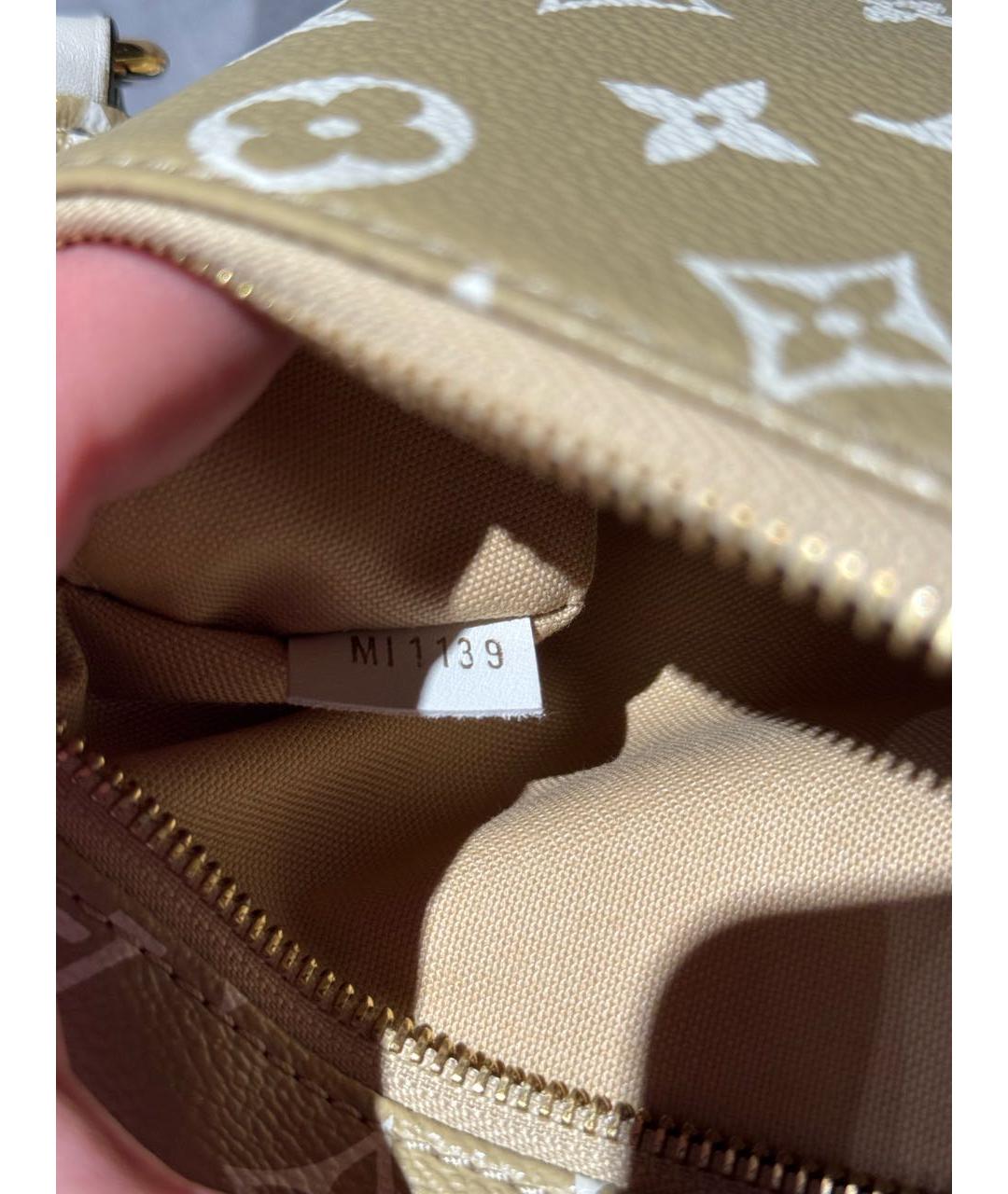 LOUIS VUITTON Хаки кожаная поясная сумка, фото 5