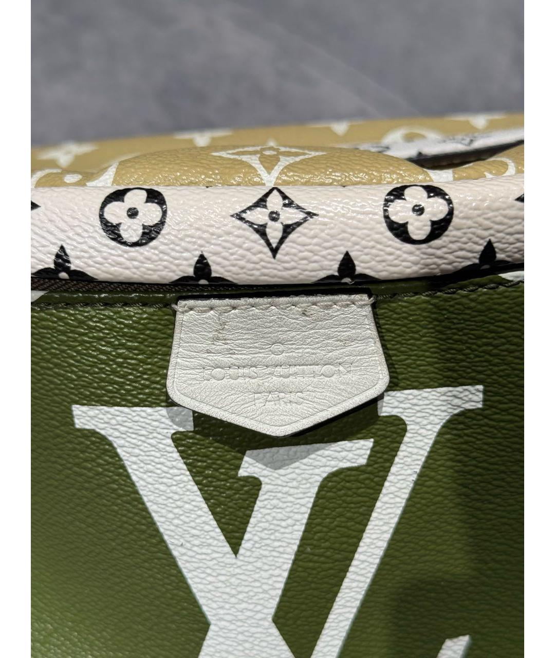 LOUIS VUITTON Хаки кожаная поясная сумка, фото 2